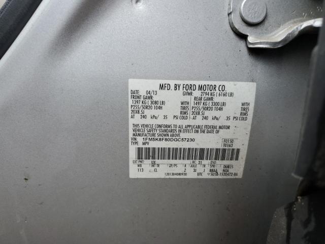 Photo 14 from auction – 2013 FORD EXPLORER L with VIN 1FM5K8F80DGC57230
