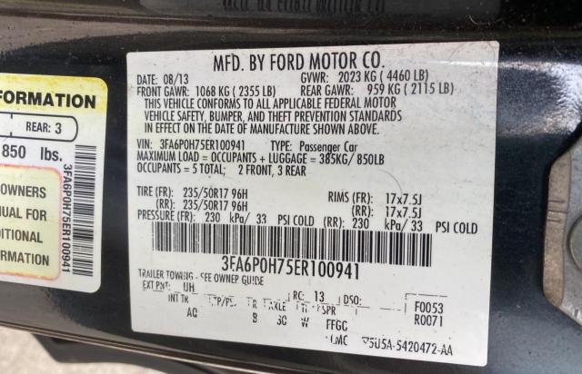 Photo 10 from auction – 2014 FORD FUSION SE with VIN 3FA6P0H75ER100941