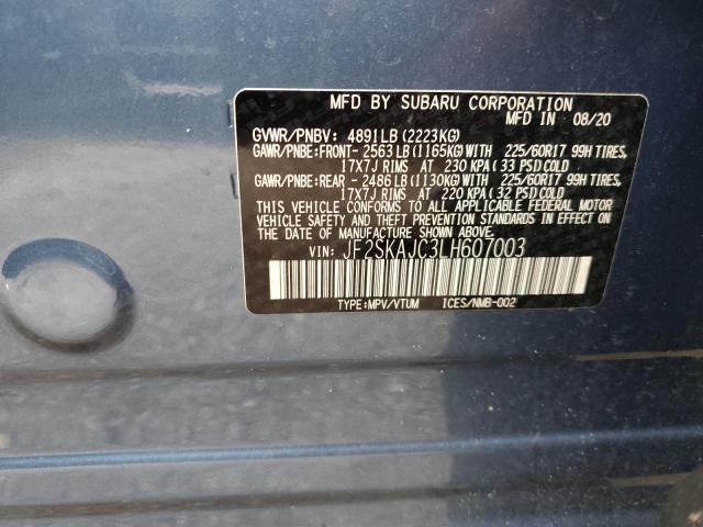 Photo 14 from auction – 2020 SUBARU FORESTER P with VIN JF2SKAJC3LH607003