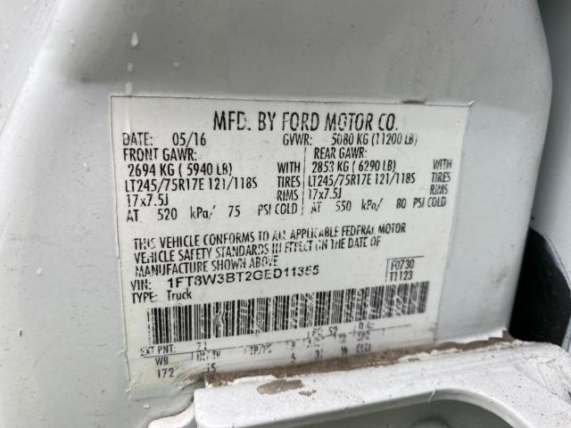 Photo 10 from auction – 2016 FORD F350 SUPER with VIN 1FT8W3BT2GED11355