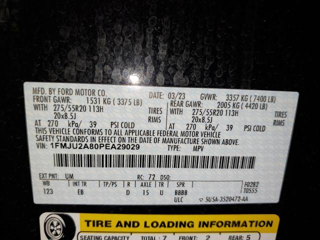 Photo 14 from auction – 2023 FORD EXPEDITION with VIN 1FMJU2A80PEA29029
