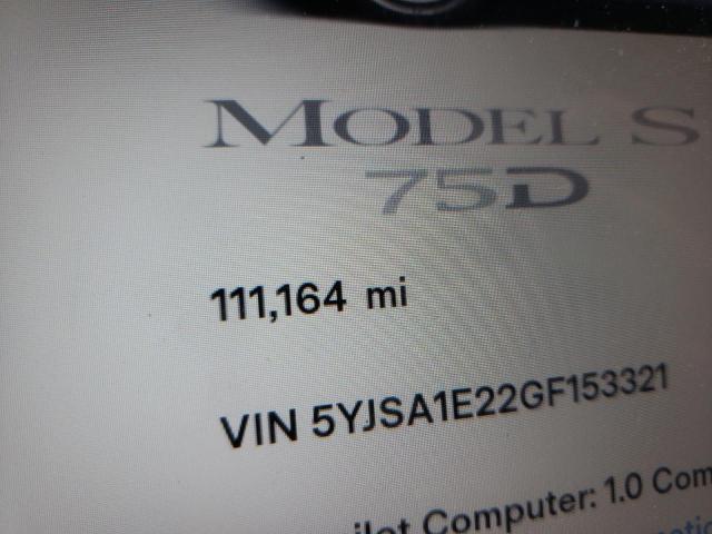 Photo 9 from auction – 2016 TESLA MODEL S with VIN 5YJSA1E22GF153321