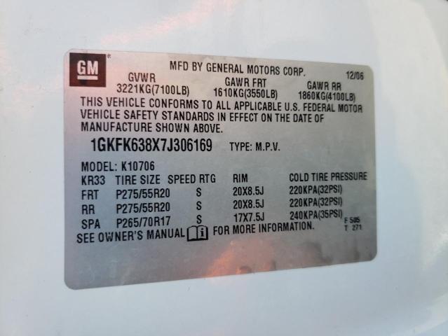 Photo 14 from auction – 2007 GMC YUKON DENA with VIN 1GKFK638X7J306169