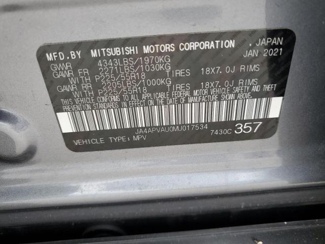 Photo 14 from auction – 2021 MITSUBISHI OUTLANDER with VIN JA4APVAU0MU017534