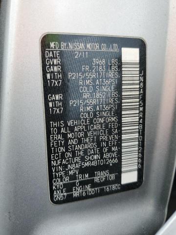 Photo 14 from auction – 2011 NISSAN JUKE S with VIN JN8AF5MR4BT012666