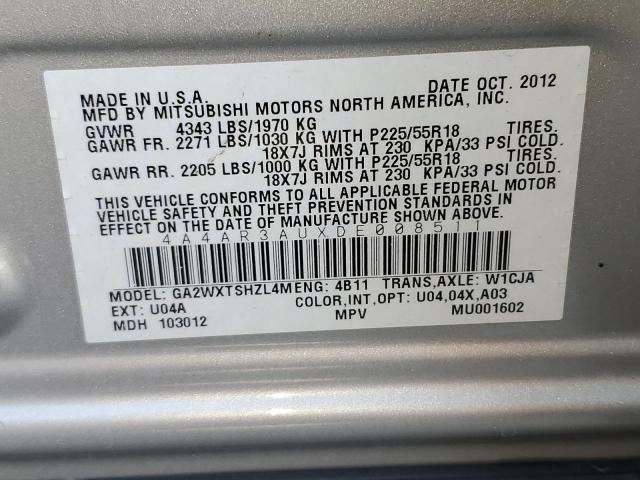 Photo 14 from auction – 2013 MITSUBISHI OUTLANDER with VIN 4A4AR3AUXDE008511