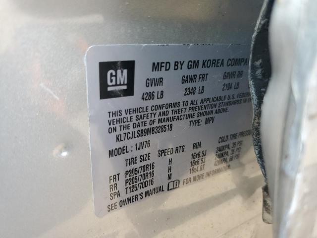 Photo 14 from auction – 2021 CHEVROLET TRAX 1LT with VIN KL7CJLSB9MB328518