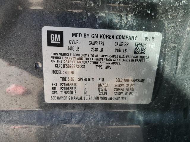 Photo 14 from auction – 2016 BUICK ENCORE CON with VIN KL4CJFSB2GB736331