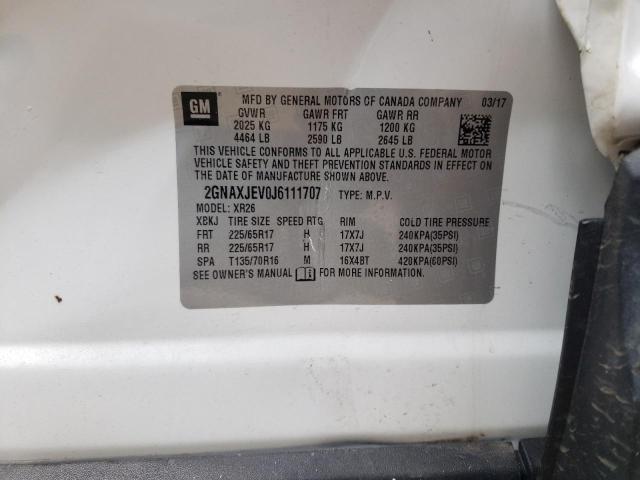 Photo 14 from auction – 2018 CHEVROLET EQUINOX LT with VIN 2GNAXJEV0J6111707