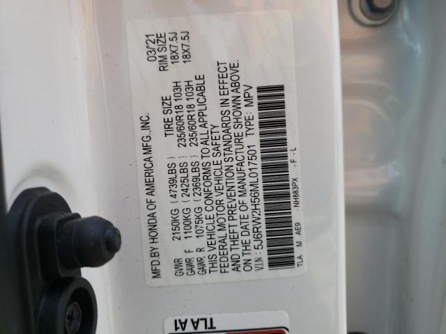 Photo 14 from auction – 2021 HONDA CR-V EX with VIN 5J6RW2H56ML017501