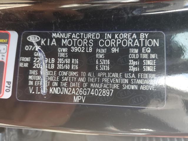 Photo 14 from auction – 2016 KIA SOUL with VIN KNDJN2A26G7402897