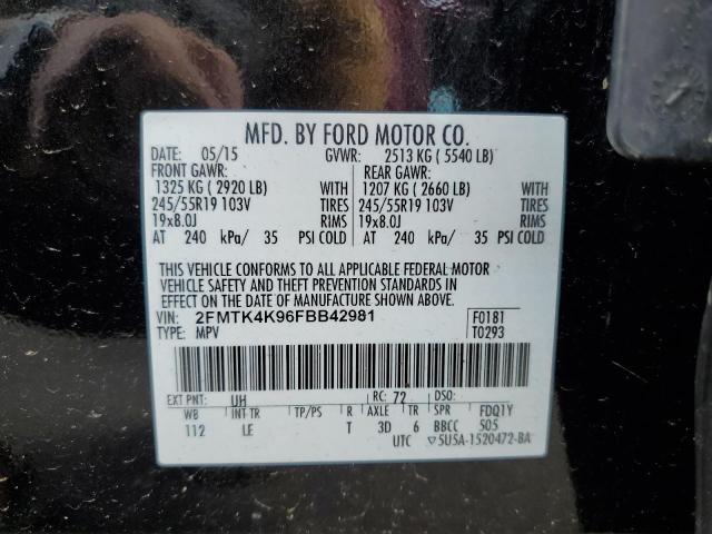 Photo 14 from auction – 2015 FORD EDGE TITAN with VIN 2FMTK4K96FBB42981