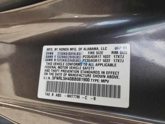 Zdjęcie 14 z aukcji – 2011 HONDA ODYSSEY EX z VIN 5FNRL5H40BB081900
