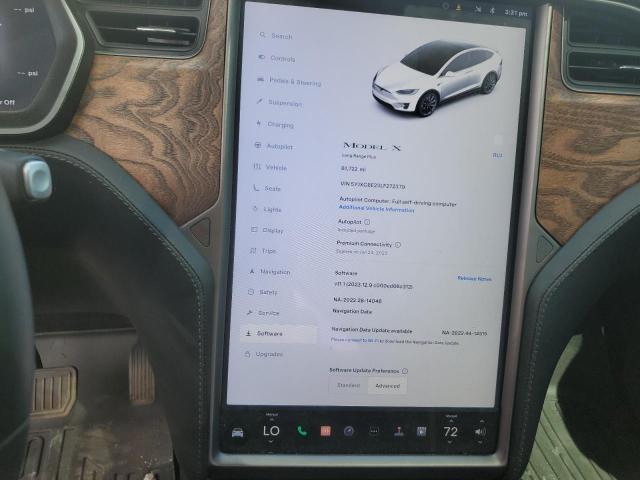 Photo 9 from auction – 2020 TESLA MODEL X with VIN 5YJXCBE23LF272379