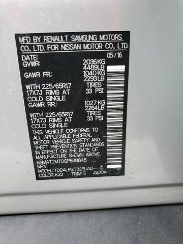 Photo 14 from auction – 2016 NISSAN ROGUE S with VIN KNMAT2MT0GP698848
