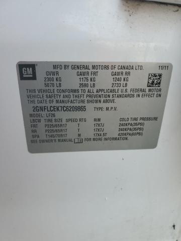 Photo 14 from auction – 2012 CHEVROLET EQUINOX LS with VIN 2GNFLCEK7C6209865
