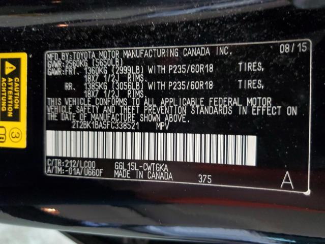 Photo 14 from auction – 2015 LEXUS RX 350 BAS with VIN 2T2BK1BA5FC338521
