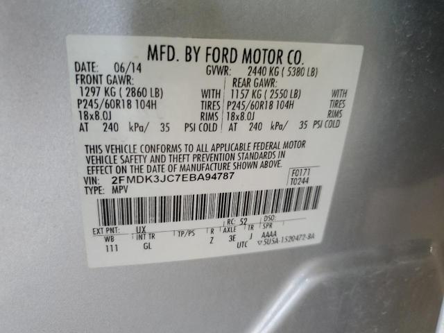 Photo 14 from auction – 2014 FORD EDGE SEL with VIN 2FMDK3JC7EBA94787