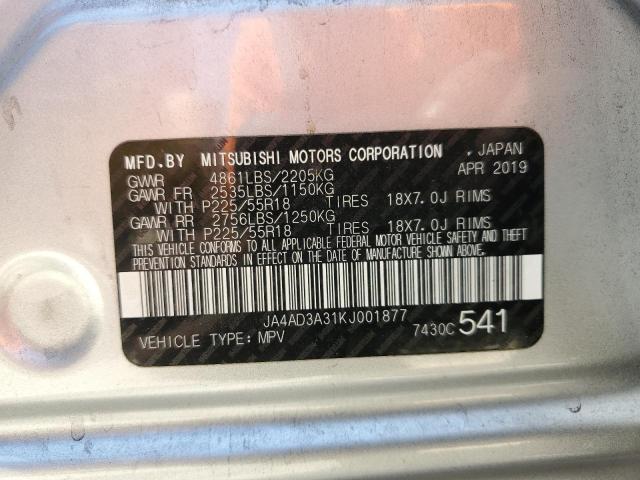 Photo 14 from auction – 2019 MITSUBISHI OUTLANDER with VIN JA4AD3A31KJ001877