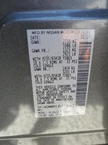 Photo 14 from auction – 2015 NISSAN PATHFINDER with VIN 5N1AR2MN8FC640861