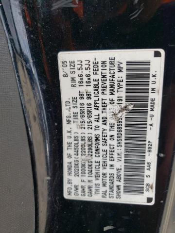 Photo 14 from auction – 2005 HONDA CR-V LX with VIN SHSRD68595U309191