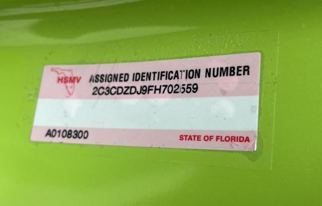 Photo 10 from auction – 2015 DODGE CHALLENGER with VIN 2C3CDZDJ9FH702559