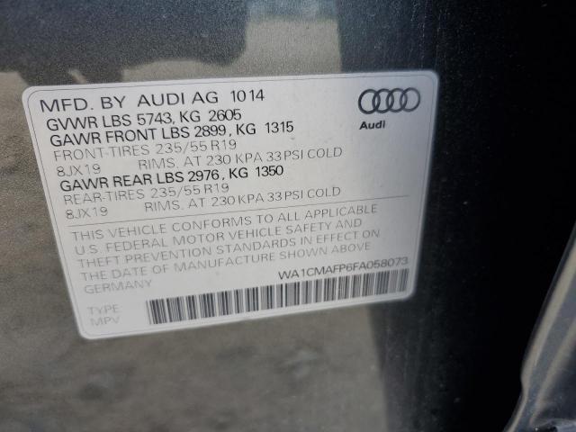 Photo 14 from auction – 2015 AUDI Q5 TDI PRE with VIN WA1CMAFP6FA058073