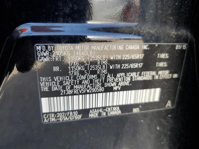 Photo 14 from auction – 2015 TOYOTA RAV4 LE with VIN 2T3BFREV5FW290580