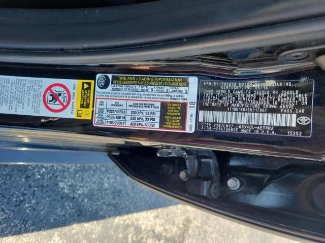 Photo 10 from auction – 2014 TOYOTA AVALON BAS with VIN 4T1BK1EBXEU117907