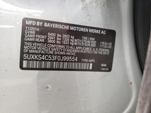 Photo 14 from auction – 2015 BMW X5 XDRIVE3 with VIN 5UXKS4C53F0J99554
