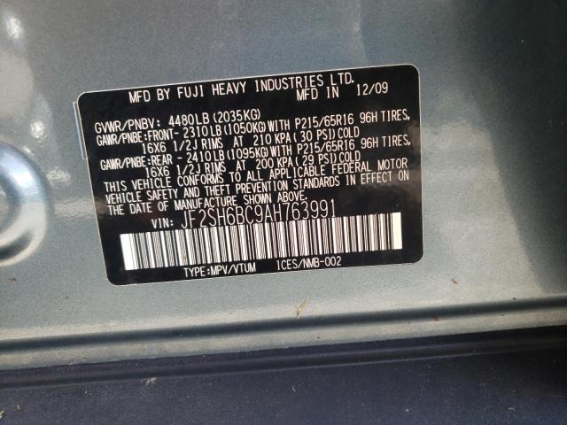 Photo 14 from auction – 2010 SUBARU FORESTER X with VIN JF2SH6BC9AH763991