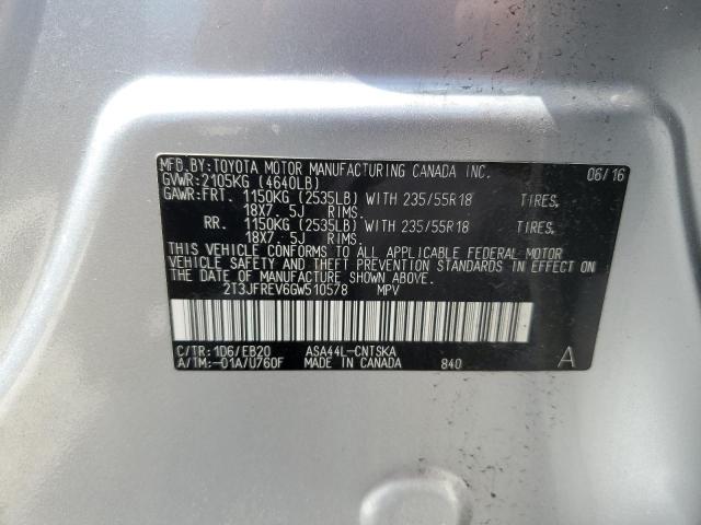 Photo 14 from auction – 2016 TOYOTA RAV4 SE with VIN 2T3JFREV6GW510578