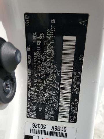 Photo 14 from auction – 2008 TOYOTA SIENNA CE with VIN 5TDZK23C48S103708