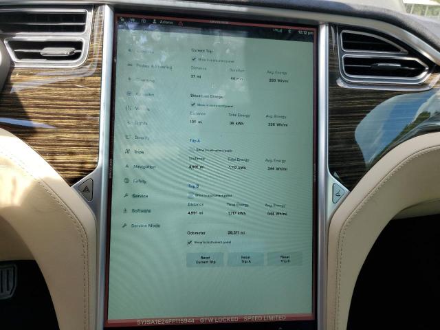 Photo 9 from auction – 2015 TESLA MODEL S with VIN 5YJSA1E24FF115944