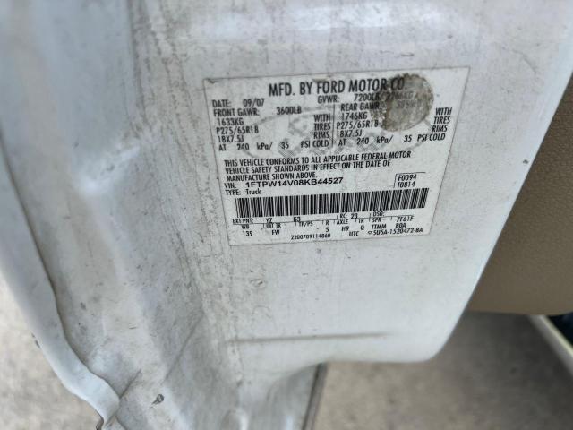 Photo 10 from auction – 2008 FORD F150 SUPER with VIN 1FTPW14V08KB44527