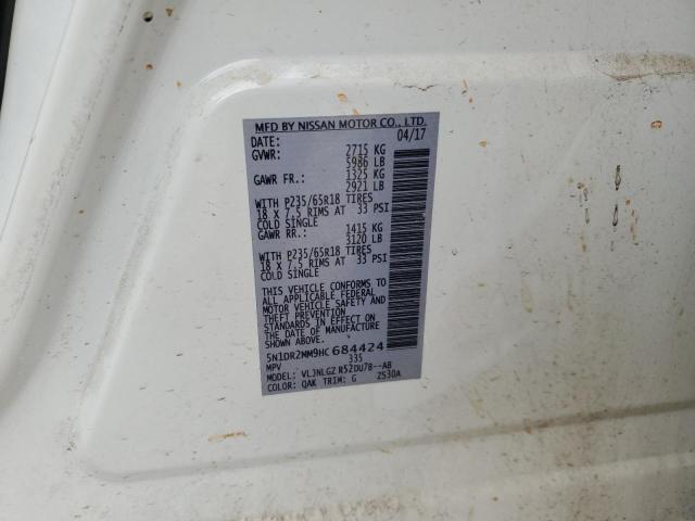 Photo 14 from auction – 2017 NISSAN PATHFINDER with VIN 5N1DR2MM9HC684424