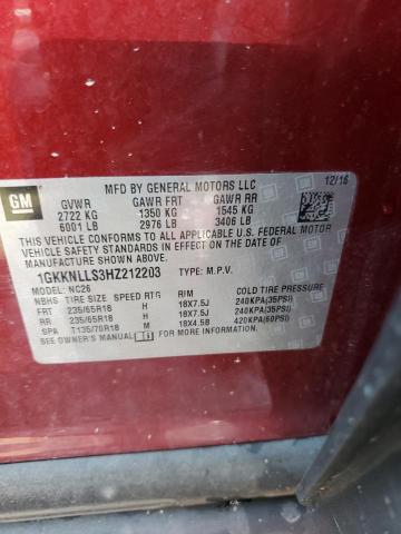 Photo 14 from auction – 2017 GMC ACADIA SLE with VIN 1GKKNLLS3HZ212203