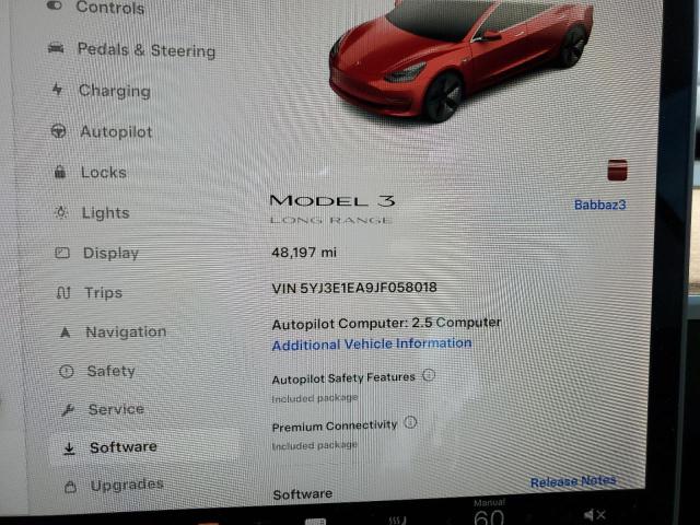 Photo 9 from auction – 2018 TESLA MODEL 3 with VIN 5YJ3E1EA9JF058018
