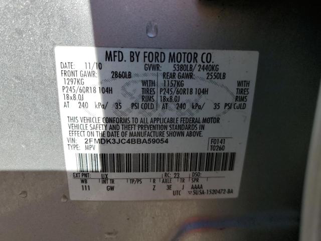 Photo 14 from auction – 2011 FORD EDGE SEL with VIN 2FMDK3JC4BBA59054