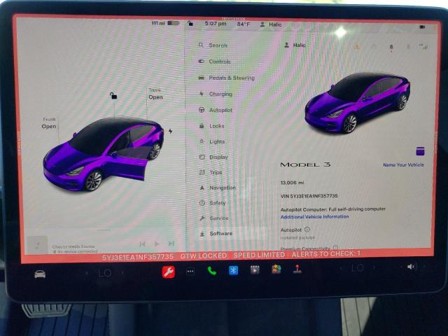 Photo 9 from auction – 2022 TESLA MODEL 3 with VIN 5YJ3E1EA1NF357735