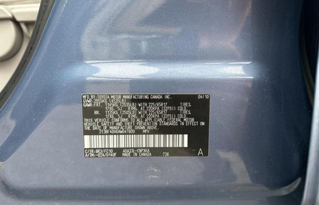Photo 10 from auction – 2010 TOYOTA RAV4 with VIN 2T3BF4DV6AW047809