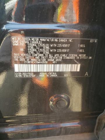 Photo 14 from auction – 2016 TOYOTA RAV4 LE with VIN 2T3BFREV2GW449508