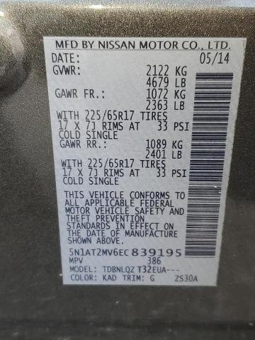 Photo 14 from auction – 2014 NISSAN ROGUE S with VIN 5N1AT2MV6EC839195