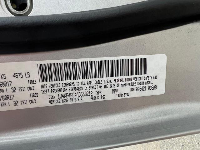 Photo 10 from auction – 2010 JEEP COMPASS SP with VIN 1J4NF4FB4AD553212