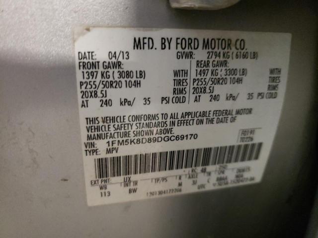 Photo 14 from auction – 2013 FORD EXPLORER X with VIN 1FM5K8D89DGC69170