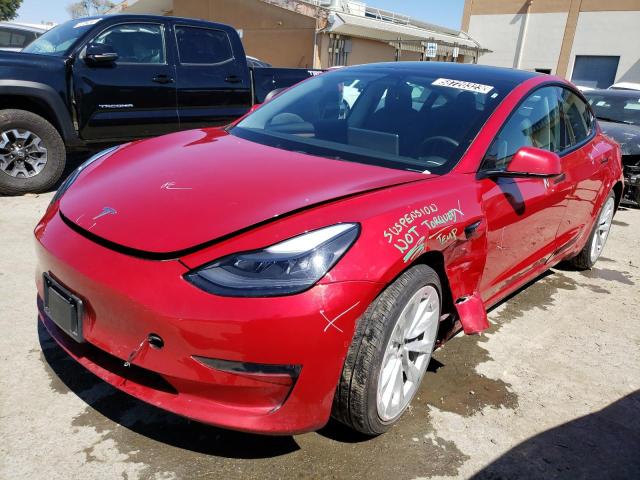TESLA MODEL 3 2022 with VIN 5YJ3E1EB7NF143910 - Photo from auction
