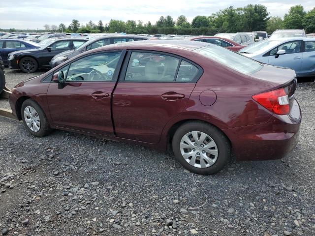 Photo 2 from auction – 2012 HONDA CIVIC LX with VIN 19XFB2F55CE392181