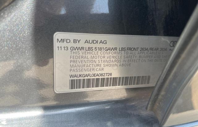Photo 10 from auction – 2014 AUDI S4 PRESTIG with VIN WAUKGAFL0EA082726