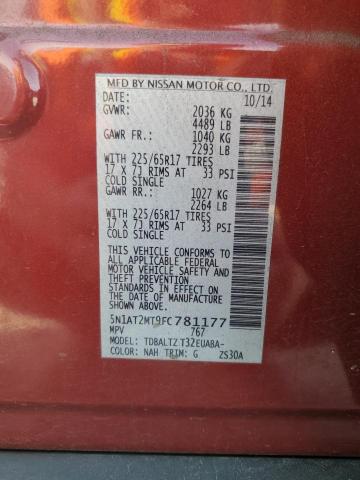 Photo 14 from auction – 2015 NISSAN ROGUE S with VIN 5N1AT2MT9FC781177