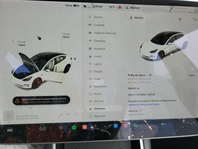 Photo 9 from auction – 2020 TESLA MODEL 3 with VIN 5YJ3E1EBXLF783249